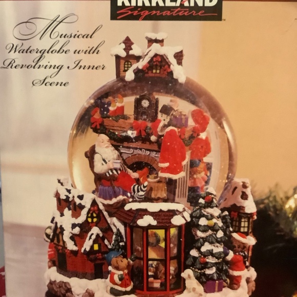 Large Vintage Kirkland Musical/Revolving Christmas Waterglobe. Original Box. - Picture 10 of 11